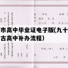 包头市高中毕业证电子版(九十年代内蒙古高中补办流程）