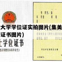 集美大学学位证实拍图片(集美大学学位证书图片)