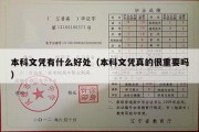 本科文凭有什么好处（本科文凭真的很重要吗）