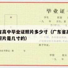 广东省高中毕业证照片多少寸（广东省高中毕业证照片是几寸的）