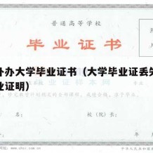 如何补办大学毕业证书（大学毕业证丢失怎么补毕业证明）