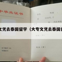 大专文凭去泰国留学（大专文凭去泰国留学可以吗）