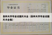 各种大学毕业证图片大全（各种大学毕业证图片大全集）