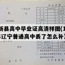 阜新县高中毕业证高清样图(1993年辽宁普通高中丢了怎么补）