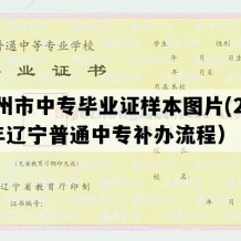 盖州市中专毕业证样本图片(2008年辽宁普通中专补办流程）