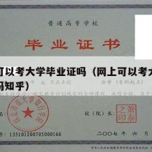 网上可以考大学毕业证吗（网上可以考大学毕业证吗知乎）