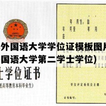 吉林外国语大学学位证模板图片(吉林外国语大学第二学士学位)