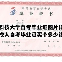 电子科技大学自考毕业证图片样本（四川成人自考毕业证买个多少钱）