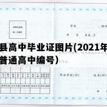 漳县高中毕业证图片(2021年甘肃普通高中编号）