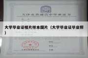 大学毕业证相片样本图片（大学毕业证毕业照）