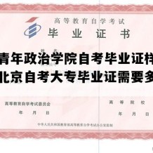 中国青年政治学院自考毕业证样子图片（北京自考大专毕业证需要多久拿证）