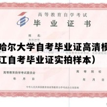 齐齐哈尔大学自考毕业证高清模板（黑龙江自考毕业证实拍样本）