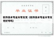 软件技术专业大专文凭（软件技术专业大专文凭好考吗）