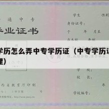 中专学历怎么弄中专学历证（中专学历证明怎么办理）