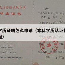 本科学历证明怎么申请（本科学历认证报告申请流程）