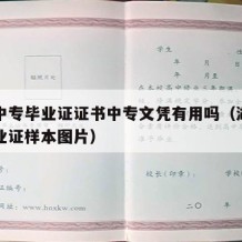 湖北中专毕业证证书中专文凭有用吗（湖北中专毕业证样本图片）