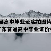 德庆县高中毕业证实拍图片(2022年广东普通高中毕业证价格）