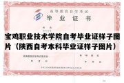 宝鸡职业技术学院自考毕业证样子图片（陕西自考本科毕业证样子图片）