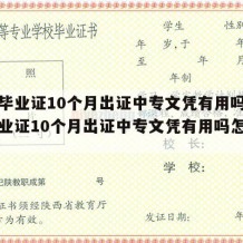 中专毕业证10个月出证中专文凭有用吗（中专毕业证10个月出证中专文凭有用吗怎么查）