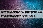 东兰县高中毕业证图片(2017年广西普通高中丢了怎么补）