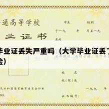 大学毕业证丢失严重吗（大学毕业证丢了有什么危险）