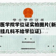 新乡医学院学位证实拍图片(新乡医学院挂几科不给学位证)