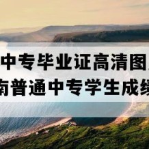 普洱市中专毕业证高清图片(2003年云南普通中专学生成绩单）