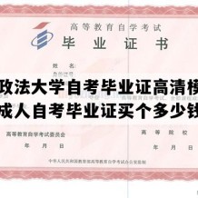 西南政法大学自考毕业证高清模板（重庆成人自考毕业证买个多少钱）