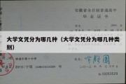 大学文凭分为哪几种（大学文凭分为哪几种类别）