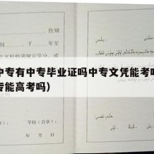 普通中专有中专毕业证吗中专文凭能考吗（普通中专能高考吗）