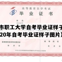 韶关市职工大学自考毕业证样子图片（2020年自考毕业证样子图片）