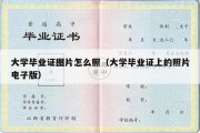 大学毕业证图片怎么照（大学毕业证上的照片电子版）