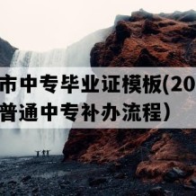 佛山市中专毕业证模板(2002年广东普通中专补办流程）