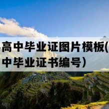 三都县高中毕业证图片模板(八十年代老高中毕业证书编号）