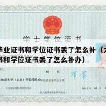 大学毕业证书和学位证书丢了怎么补（大学毕业证书和学位证书丢了怎么补办）