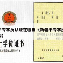 新疆中专学历认证在哪里（新疆中专学历证书查询网）