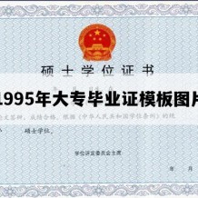 1995年大专毕业证模板图片