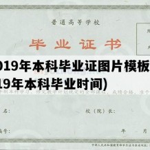 2019年本科毕业证图片模板(2019年本科毕业时间)