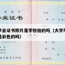 大学毕业证书照片是学校拍的吗（大学毕业证照片是彩色的吗）