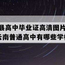 河口县高中毕业证高清图片(1995年云南普通高中有哪些学校)