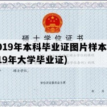 2019年本科毕业证图片样本(2019年大学毕业证)