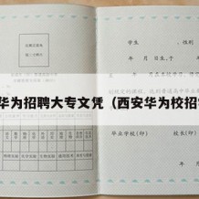 西安华为招聘大专文凭（西安华为校招学校）