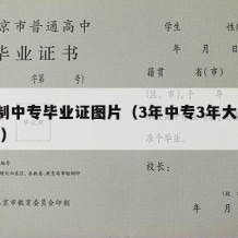 3年制中专毕业证图片（3年中专3年大专是什么）