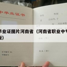 中专毕业证图片河南省（河南省职业中专毕业证模板）