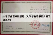 大学毕业证书和照片（大学毕业证书照片丢了怎么办）