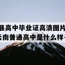 武定县高中毕业证高清图片(2011年云南普通高中是什么样子的）