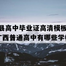 灵山县高中毕业证高清模板(2021年广西普通高中有哪些学校)