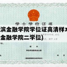 哈尔滨金融学院学位证高清样本(哈尔滨金融学院二学位)