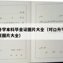 对口升学本科毕业证图片大全（对口升学本科毕业证图片大全）