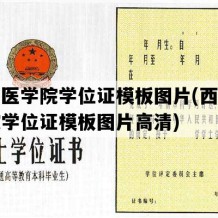 西安医学院学位证模板图片(西安医学院学位证模板图片高清)